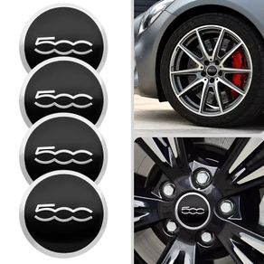 4pcs 56mm 500 Logo Car Wheel Stickers Center Hub Caps Cover Emblem Badge Sticker For Abarth Fiat 500 500X 500L 500E 500C Trim Accessories