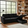 Black velvet Brand New Corner Sofa Bed with Storage - Free Delivery Ireland Image 3