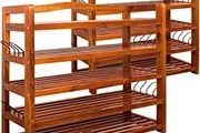 SET OF TWO Shoe Storage Shoe Rack high-quality acacia wood   with 5 Levels 200 kg Load Capacity Acacia Wood Solid Hallway Bathroom Shoe Rack Shoe Storage Dark Brown