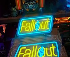 Fallout retro style neon wall light