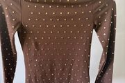 Brown &amp; gold top - new no tags