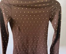 Brown & gold top - new no tags