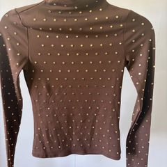 Brown & gold top - new no tags