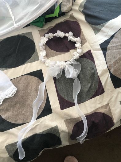 Stunning twin communion outfits
