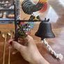 Cast Iron Hand Painted Rooster Bell Image 5