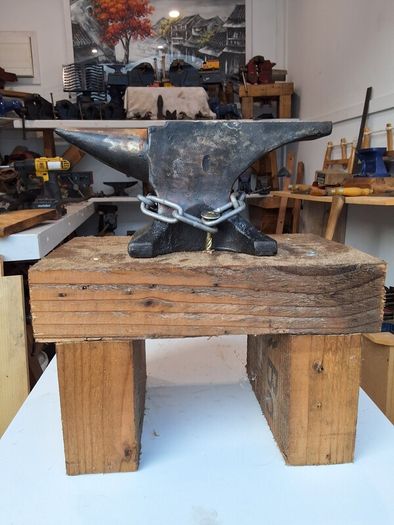 anvil on timber stand