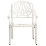 5 Piece Bistro Set Cast Aluminium White Image 2