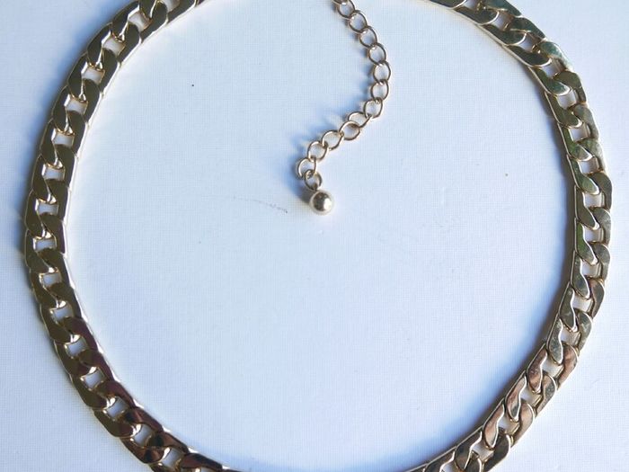 Vintage thick and heavy Yellow Gold Plated Figaro Men's Chain 19,5"