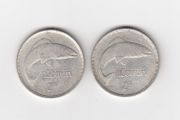 Ireland, 2 x 1939 Florin, 2/-, 75% Silver Coins, coins seem to be cleaned (No: 454)