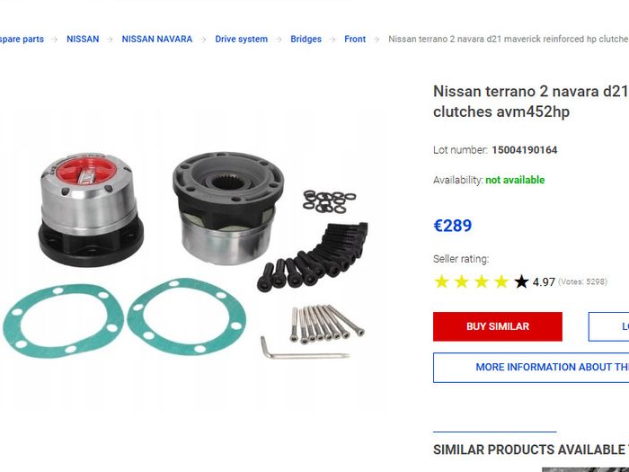 AVM Locking Hub coupling 452HP - Nissan Terrano