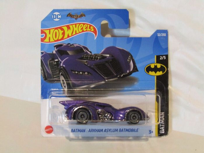 Hot Wheels Purple Batman Arkham Asylum Batmobile Diecast Car Brand New Sealed