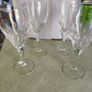 Raindrops by Galway SET OF 4  RED / White Wine, Vintage Irish Crystal 2000s TO 2009s 20.2 T. x 7.5 W. cm. in very good condition. Image 7