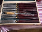 8PCS + 1 Free HSS Red Lathe Chisel Set for Wood Turning Root Furniture Carving Knife 6.89