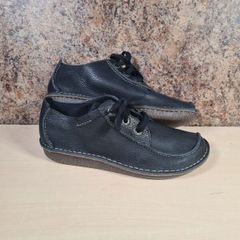 Clarks Unstructured Funny Dream Blue Navy Leather Shoes  Size Uk 9 D Eu 43 Brand New Unisex Mens Womens
