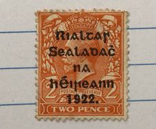 Ireland Thom Overprint Feb 1922 2d Orange
