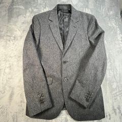 38R Mens JACK WILLS x MOON Tweed Blazer Jacket Grey Mens Heritage Collection