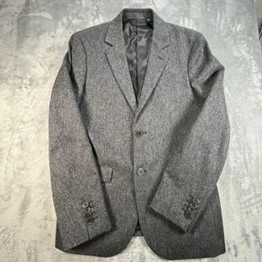 38R Mens JACK WILLS x MOON Tweed Blazer Jacket Grey Mens Heritage Collection
