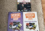 Leaving cert Higher level English poetry textbook and accompanying workbook and King Lear textbook