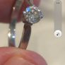 Platinum 4 Claw Diamond Ring Image 2