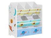 Kids Storage unit nursery storage  Nursery Shelf with 7 Boxes