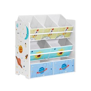 Kids Storage unit nursery storage  Nursery Shelf with 7 Boxes