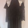 BNWT by Very black lace cold shoulder skater dress size UK12 EU40 Postage included Image 2
