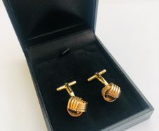 9ct Yellow Gold Knot Cufflinks