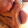 Genuine Leather & Wooden Home Furniture Suite. 3 Seater and 2 Armchairs. Image 6