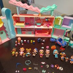 l.o.l suprise house + extra dolls and car
