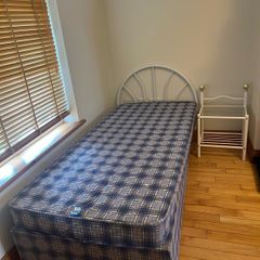 Single Bed and Side Table