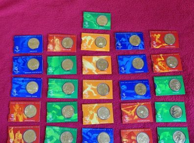 26 x Australia collection Bronze 5 Dollars coincards collection | Olympics 2000