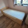 Single wooden bed frame with storage drawers ( mattress free if needed) Image 3