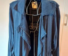 Stunning denim colour dressy All Saints style trench coat