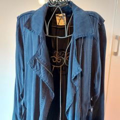 Stunning denim colour dressy All Saints style trench coat