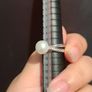 [Size 58] Perlaviva Genuine Freshwater Pearls in Rhodium-Plated 925 Silver Ring Image 2