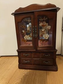 Beautiful Antique Wooden Jewellery Cabinet