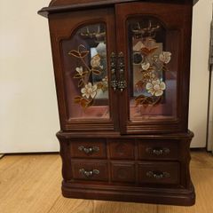 Beautiful Antique Wooden Jewellery Cabinet