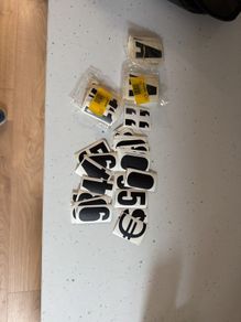 Adhesive numbers/letters/symbols 50 mm 4 packs