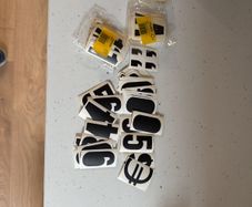Adhesive numbers/letters/symbols 50 mm 4 packs