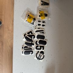 Adhesive numbers/letters/symbols 50 mm 4 packs