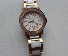 Blvgari gold white watch