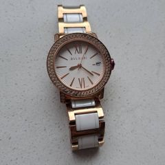 Blvgari gold white watch