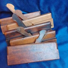 Can post!  19th Century Wooden Moulding & Rebate Planes (Set of 5)