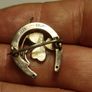 1907 Sterling Silver Horse Shoe and Shamrock Brooch Image 6