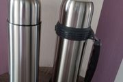 Set of x2 Stainless Steel Flasks