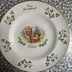 Arklow Pottery Glendalough Souvenir plate, 1950s