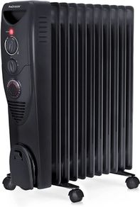 2500W Oil Filled Radiator, 11 Fin - Portable Electric Heater - Built-in Timer, 3 Heat Settings, Adjustable Thermostat, Safety Cut-Off & 24 Hour Timer MULTIPLE COLOURS AVAILABLE (FREE POSTAGE)