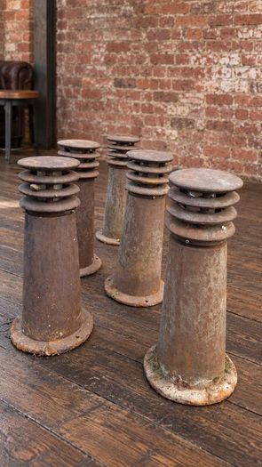 Heavy cast iron bollards/lights