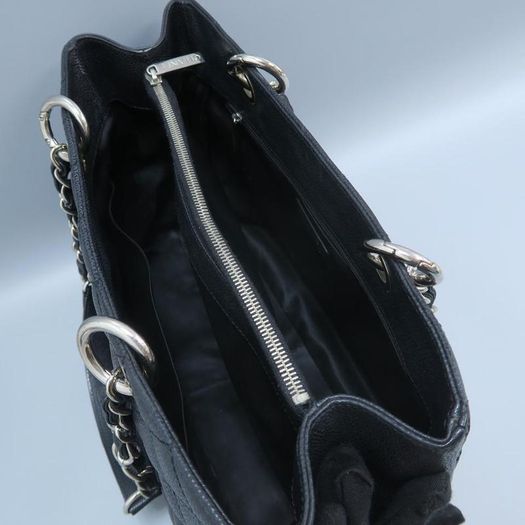 CHANEL Black Caviar Grand Shopping Tote GST bag