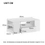 BRAND NEW Modern coffee table high gloss living room furniture 2 drawers and 2 shelves sofa coffee table side table 95 x 53 x 37cm Image 4